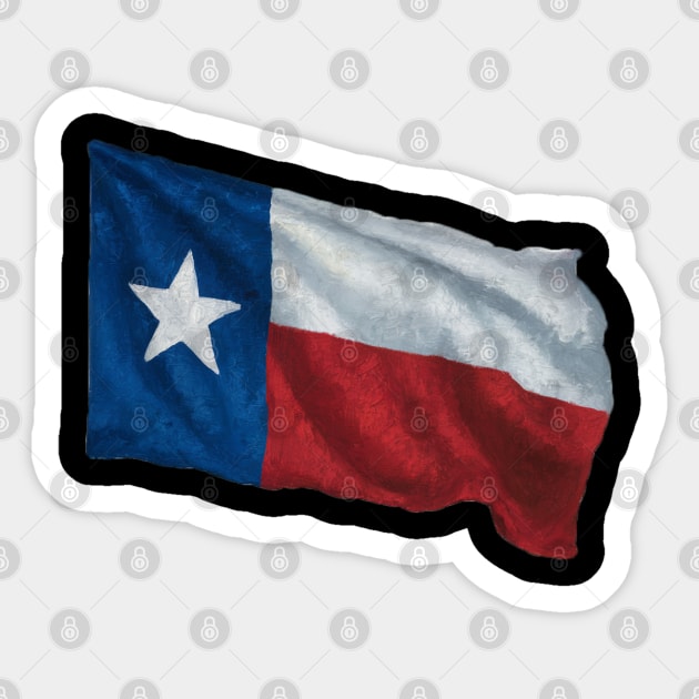 Texas Flag Sticker by Moulezitouna